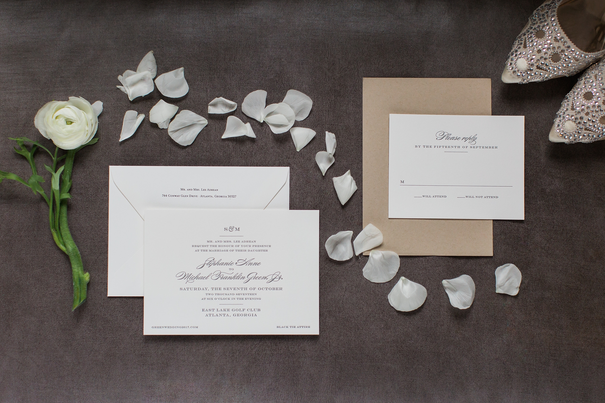 Wedding Invitation Suite by Top Wedding Photographer Leigh Wolfe Photography