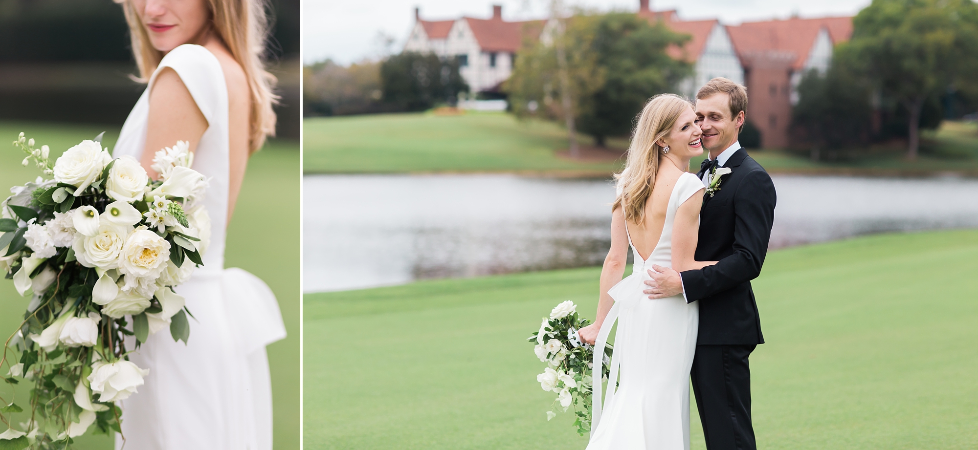 Bride and Groom Portraits at East Lake Golf Club by Top Atlanta Wedding Photographer Leigh Wolfe Photography
