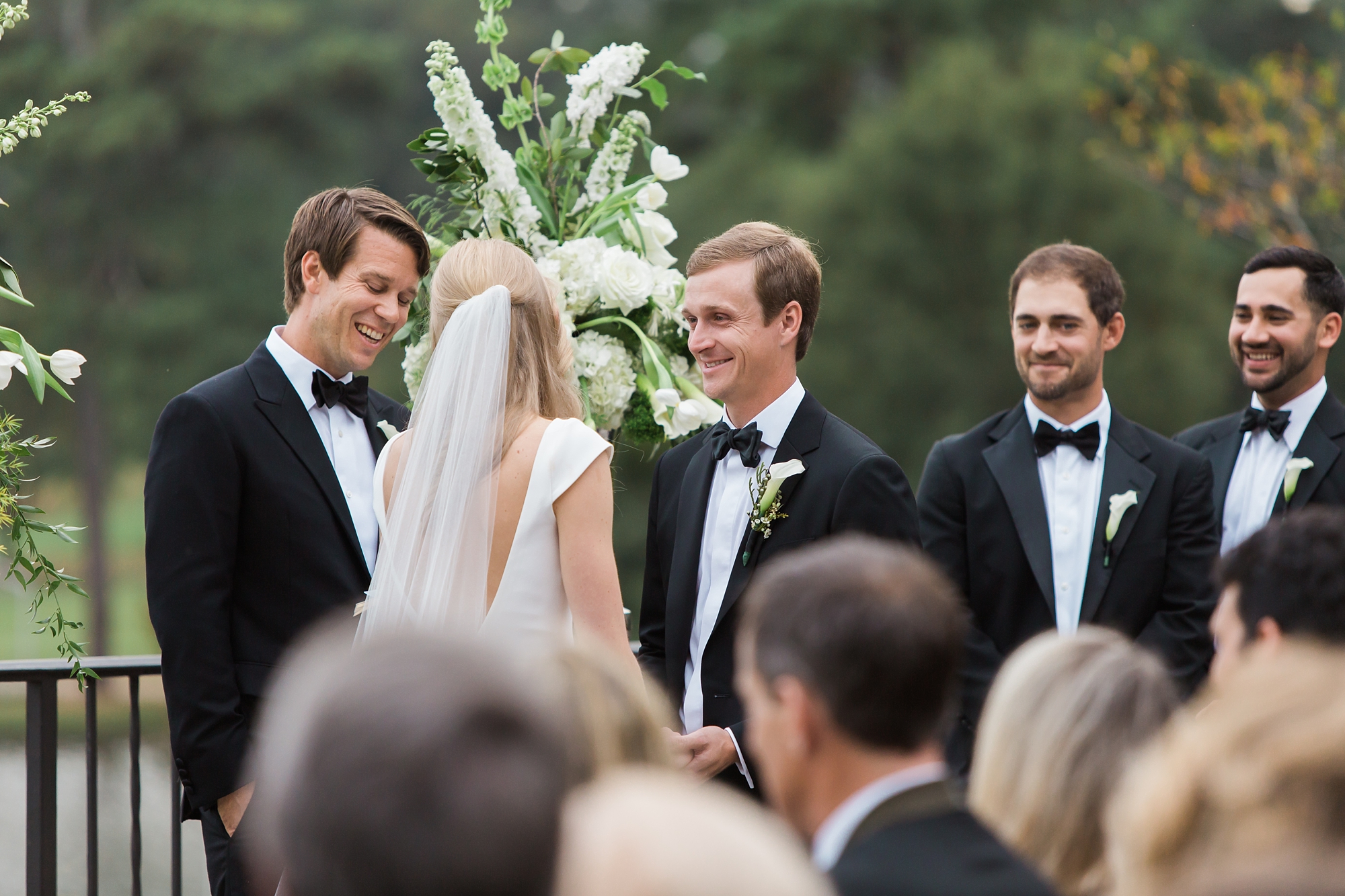 Black tie wedding ceremony at East Lake Golf Club by Atlanta's top wedding photographer Leigh Wolfe Photography