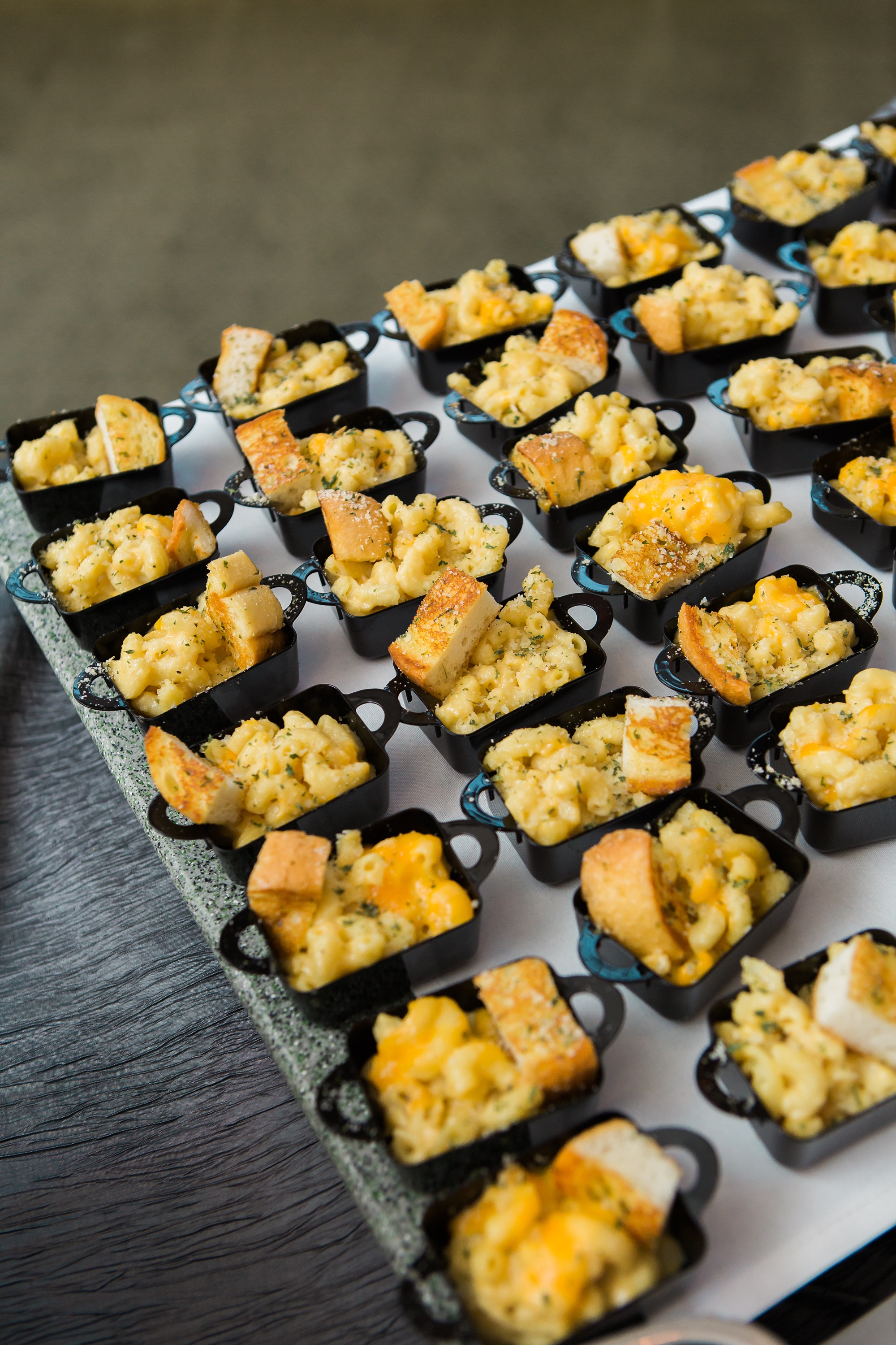 Mac and Cheese station at the reception. East Lake Golf Club by Top Atlanta Wedding Photographer Leigh Wolfe Photography