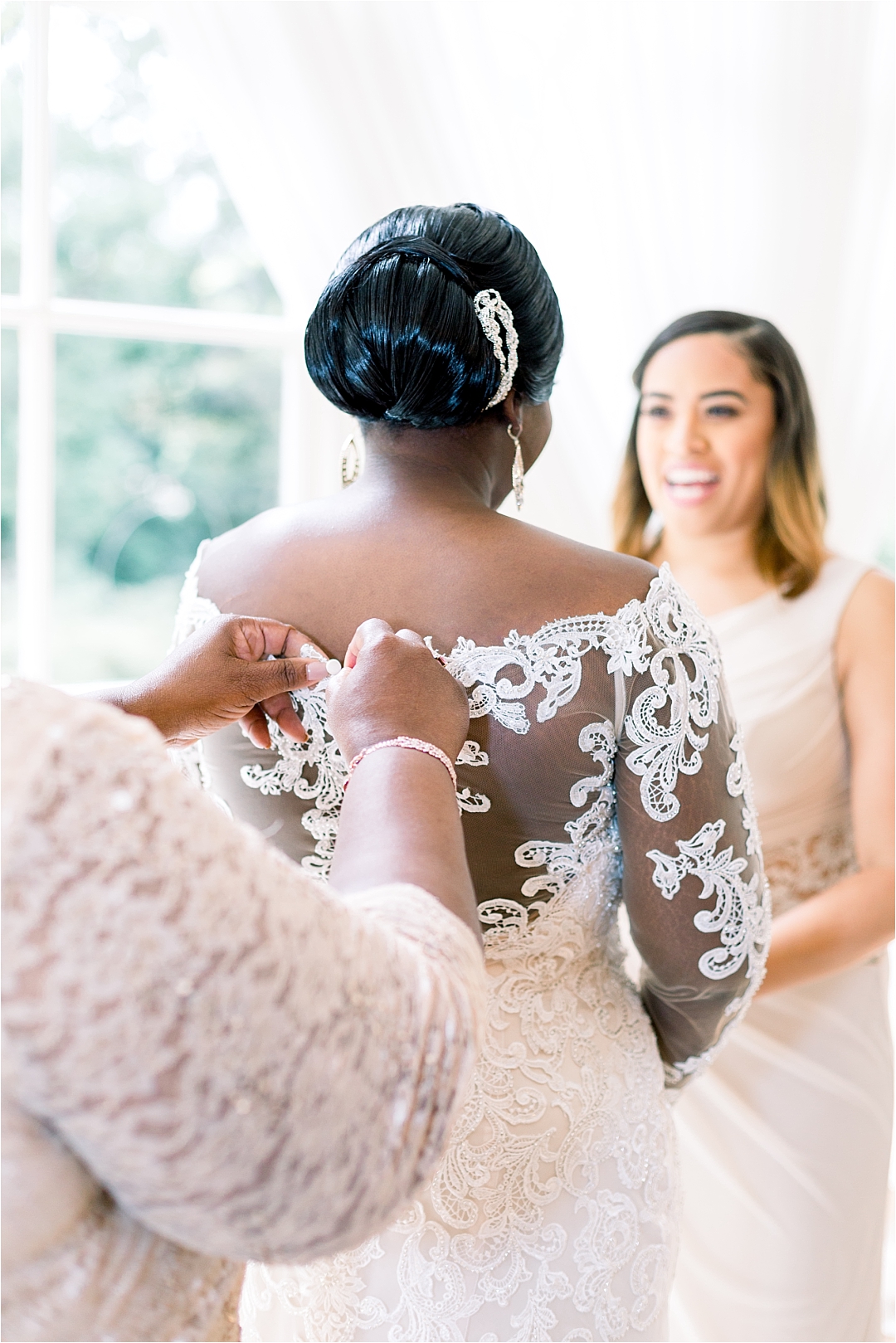 back of wedding dress lace detail_Photos by Leigh Wolfe, Atlanta's Top Wedding Photographer