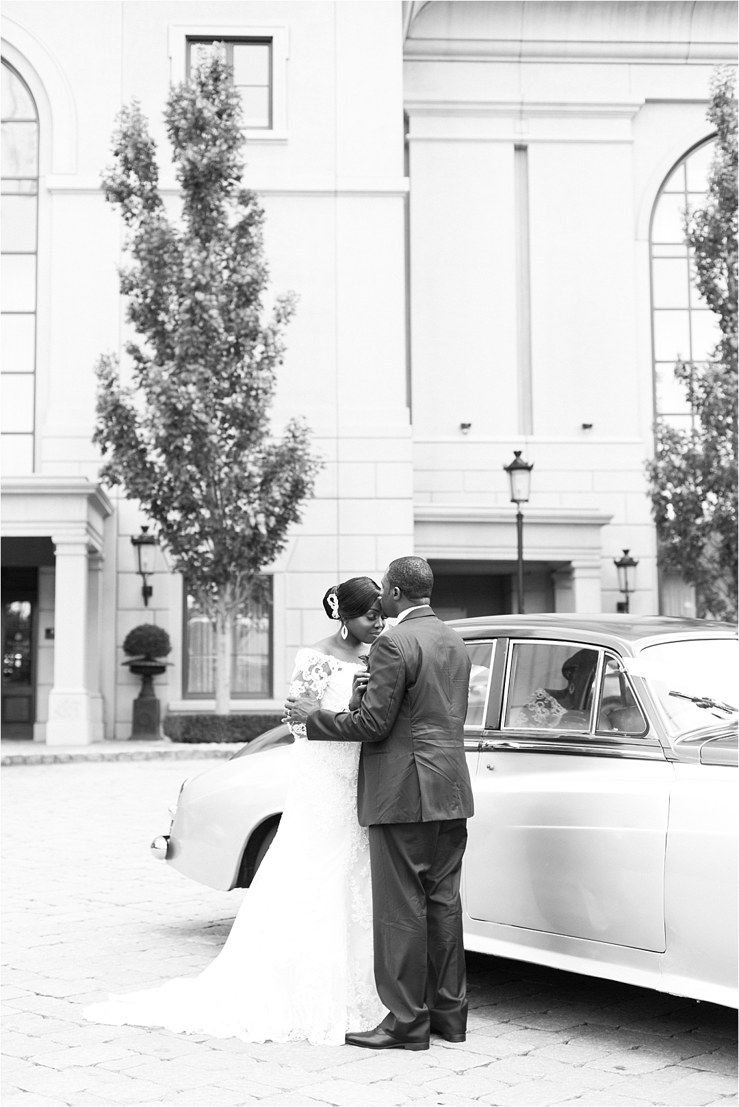 black and white vintage car_Photos by Leigh Wolfe, Atlanta's Top Wedding Photographer