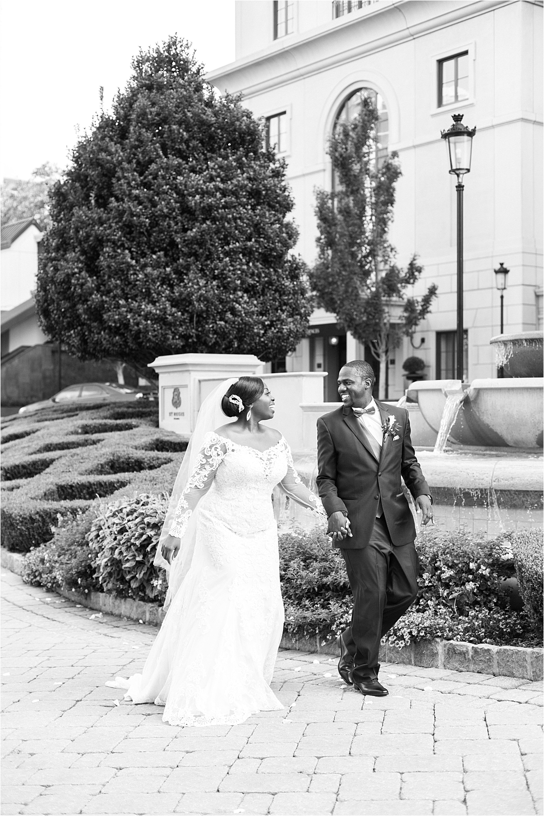 black and white bride and groom_Photos by Leigh Wolfe, Atlanta's Top Wedding Photographer