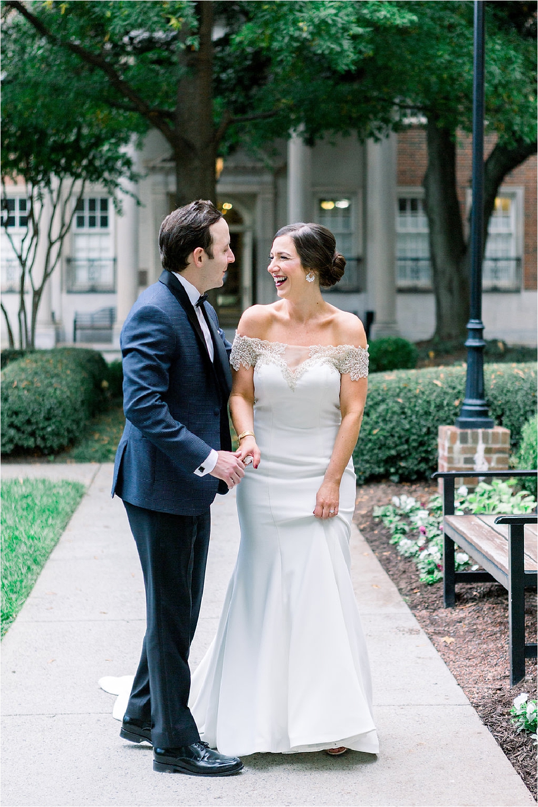 smiling bride and groom_Photos by Leigh Wolfe, Atlanta's top wedding photographer