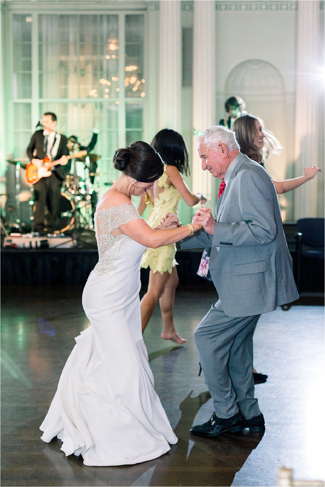 bride dancing with grandfather_Photos by Leigh Wolfe, Atlanta's top wedding photographer