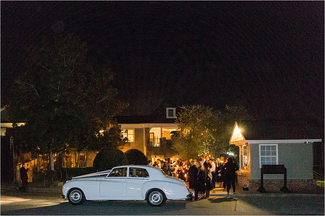 get away car _dance party at wedding reception_Photos by Leigh Wolfe, Atlanta's Top Wedding Photographer