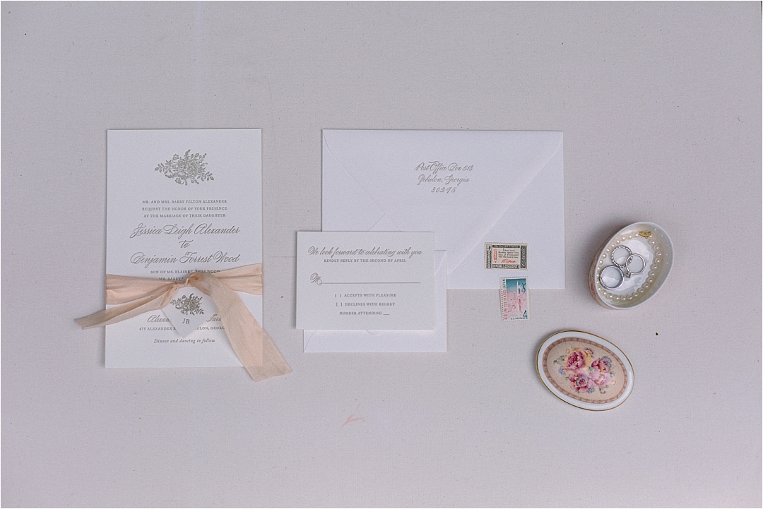 Blush and Ivory wedding invitations_Photos by Leigh Wolfe, Atlanta's Top Wedding Photographer