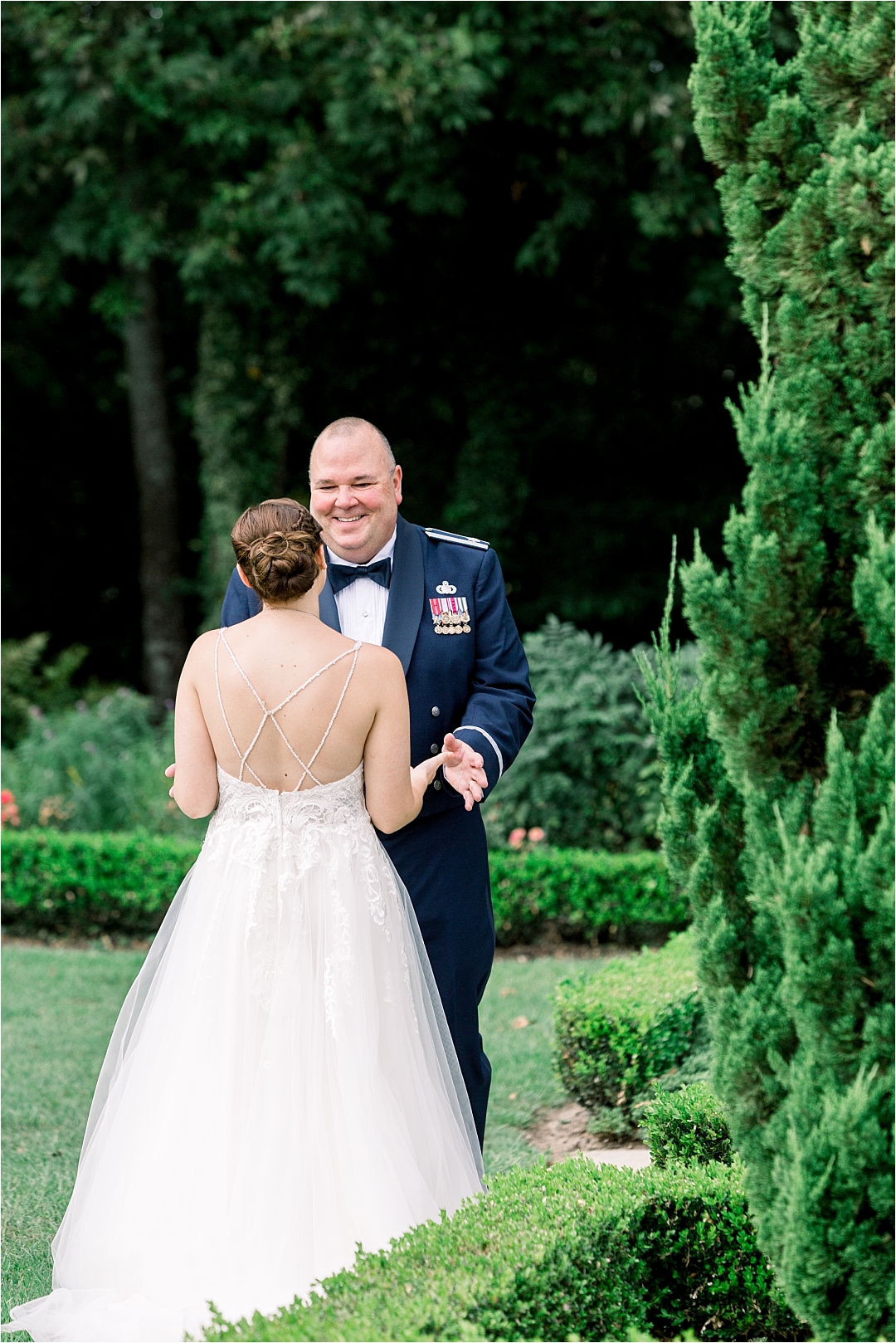 brides first look with father_Photos by Leigh Wolfe, Atlanta's Top Wedding Photographer