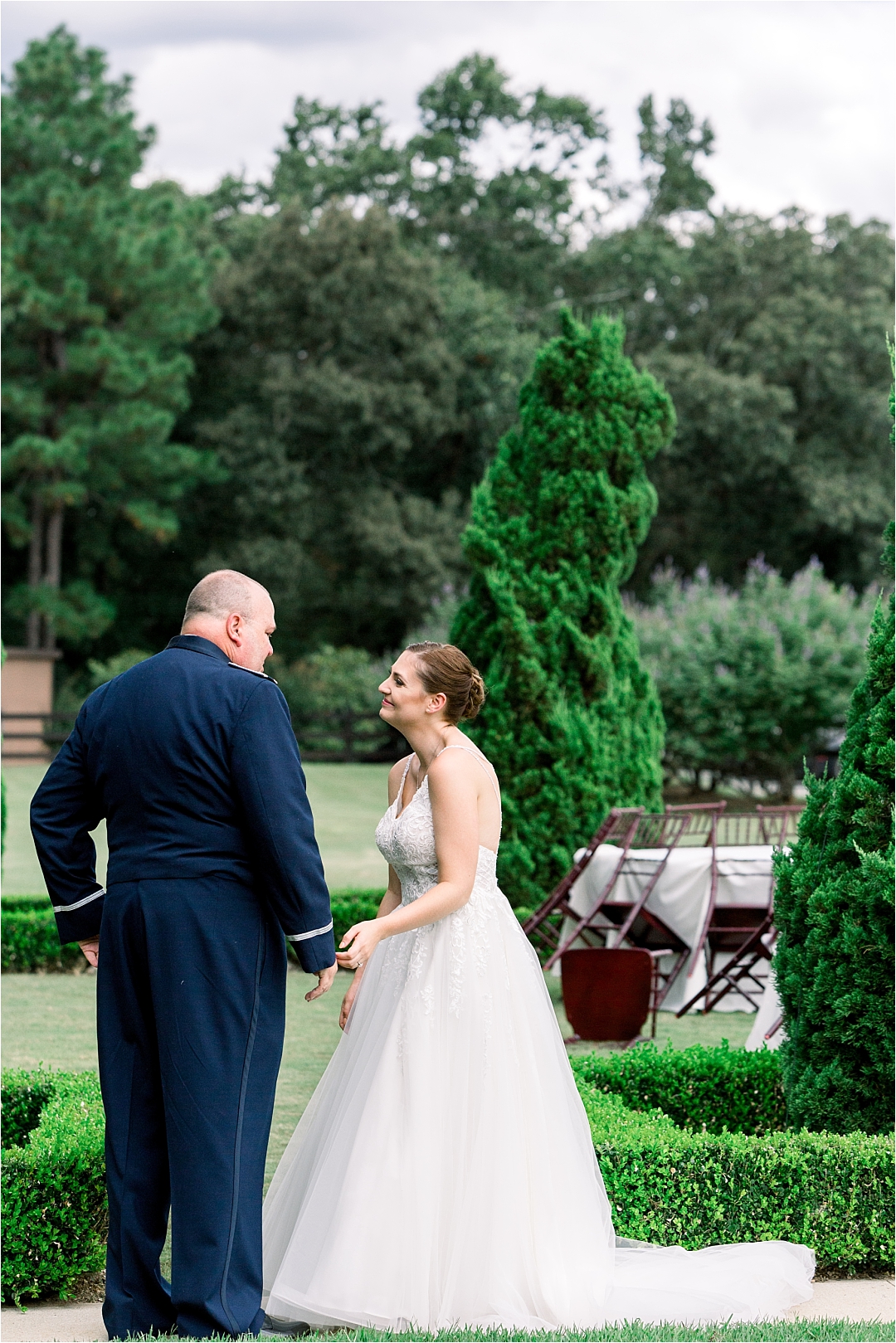brides first look with dad_Photos by Leigh Wolfe, Atlanta's Top Wedding Photographer