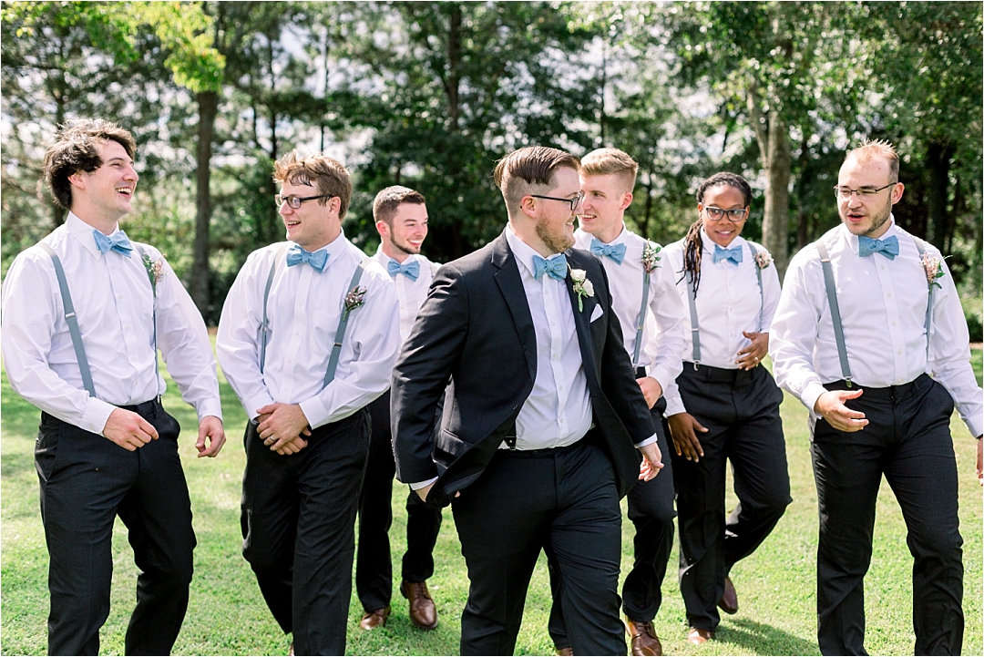 handsome groom with happy groomsmen_Photos by Leigh Wolfe, Atlanta's Top Wedding Photographer