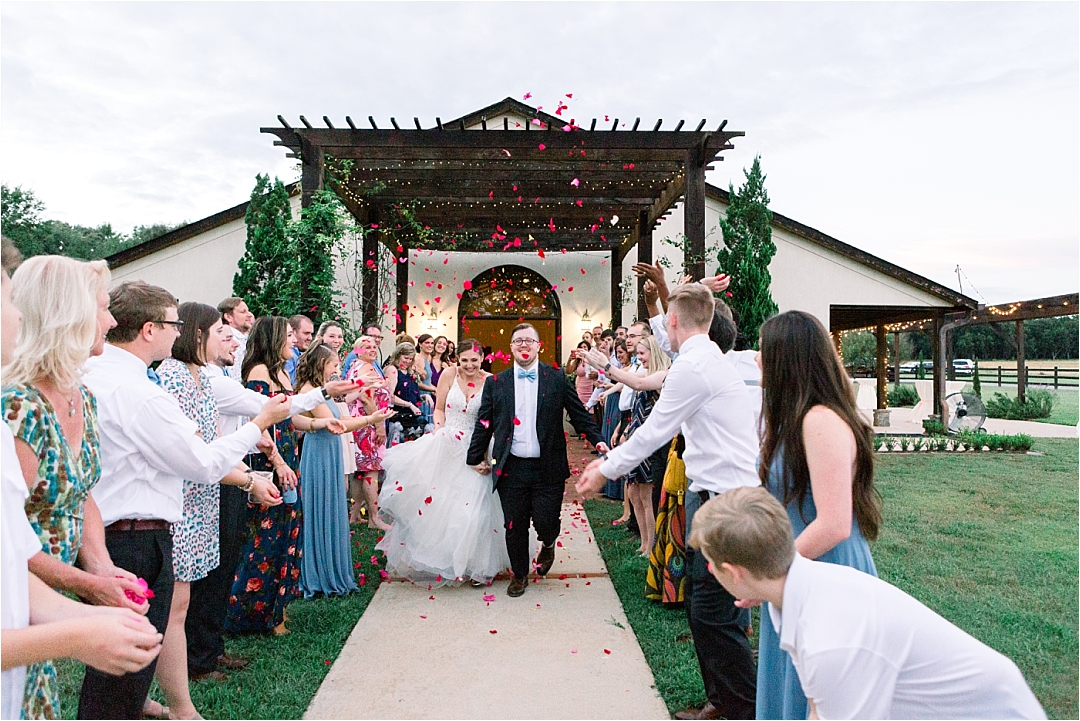 rose petal exit_Photos by Leigh Wolfe, Atlanta's Top Wedding Photographer