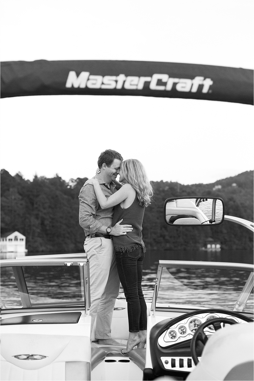 summer engagement session on boat_Photos by Leigh Wolfe, Atlanta's Top Wedding Photographer