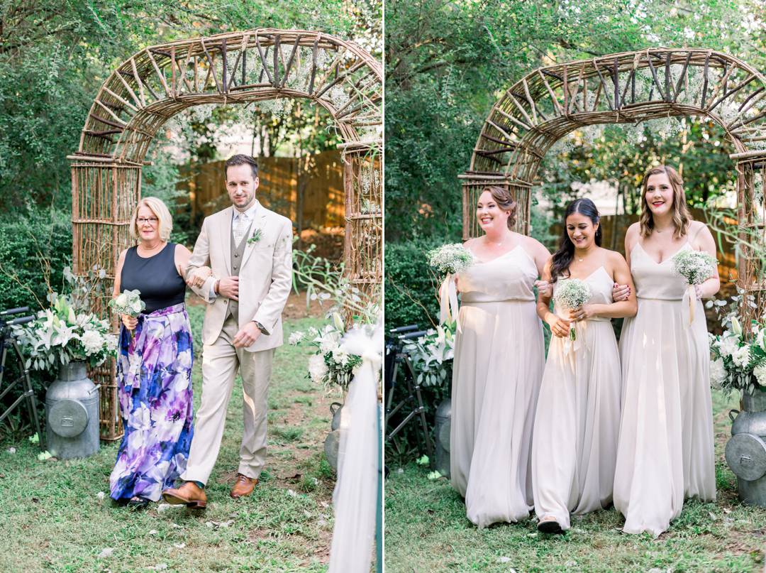 Bride and Groom get married at her childhood home in Alpharetta. Images by Leigh Wolfe Photography.