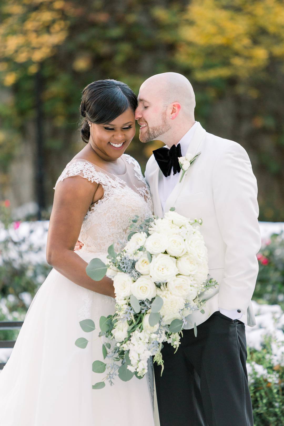 Snowy White Wedding. A Winter Wonderland Wedding at the Biltmore Ballrooms in Atlanta, GA by Leigh Wolfe Photography