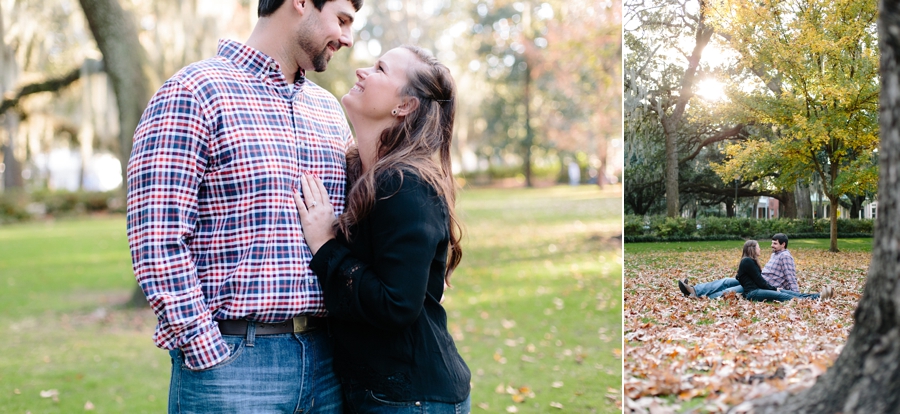 Savannah, GA Proposal in Forsyth Park by Leigh Wolfe Photography