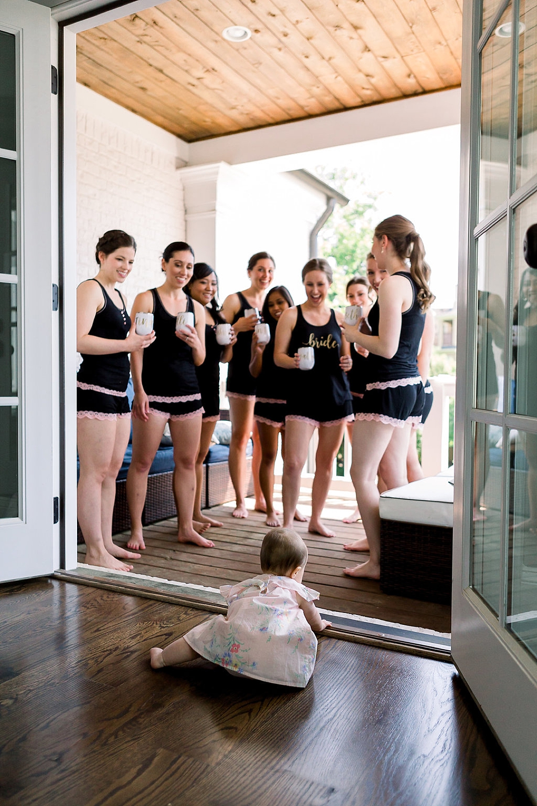 bridesmaids getting ready-