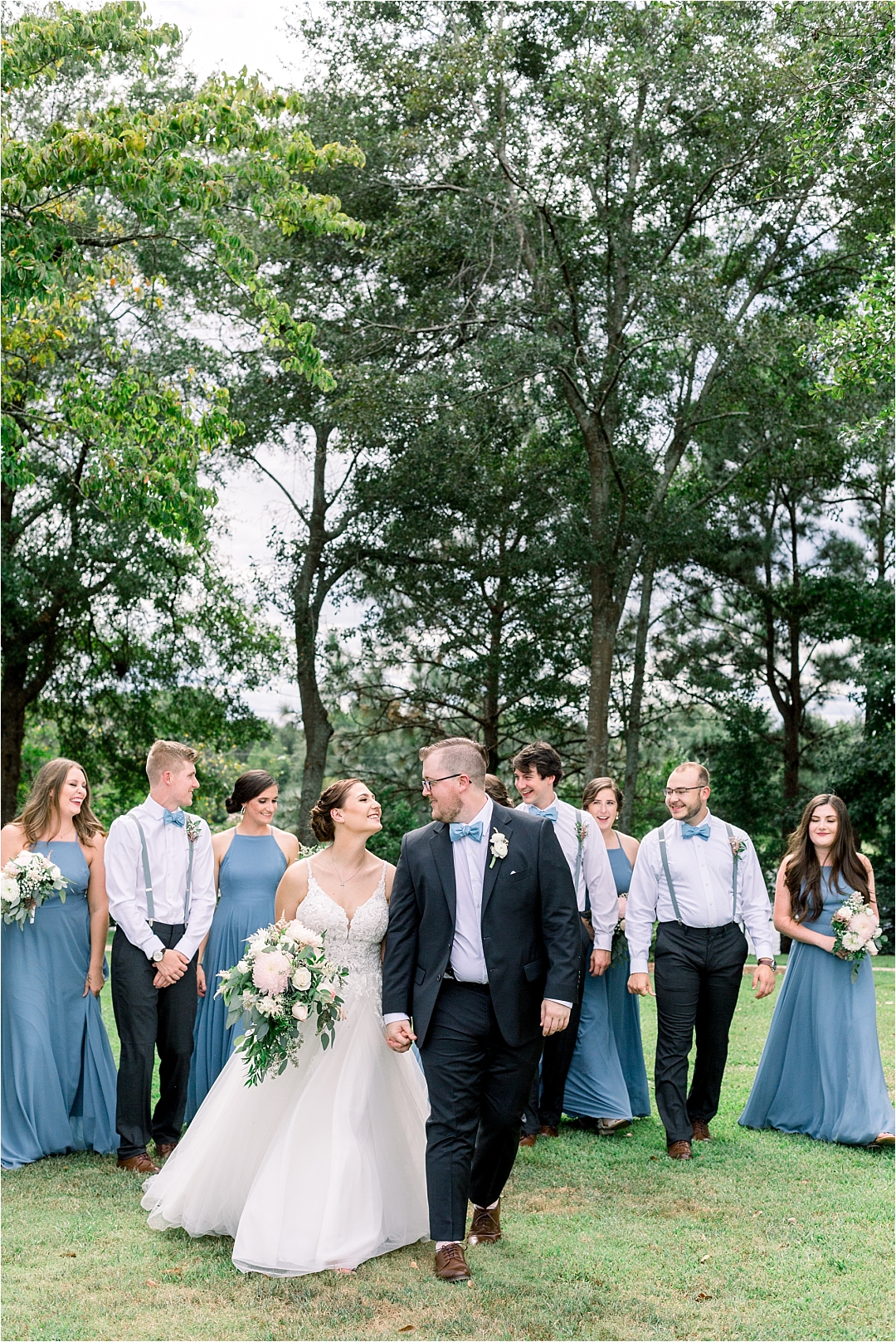 outdoor wedding bridal party_Photos by Leigh Wolfe, Atlanta's Top Wedding Photographer